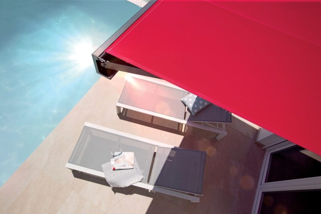 Zonnescherm, knikarm terras zonnescherm